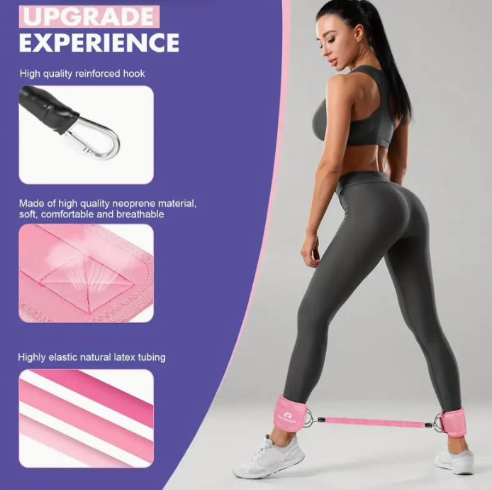 Ankle Straps with Resistance Bands