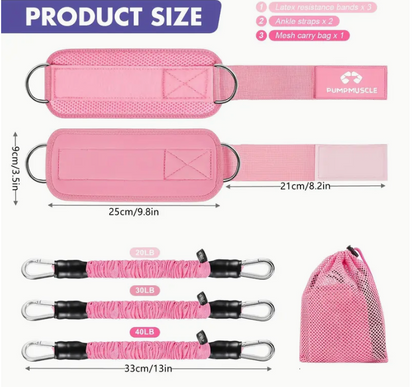 Ankle Straps with Resistance Bands