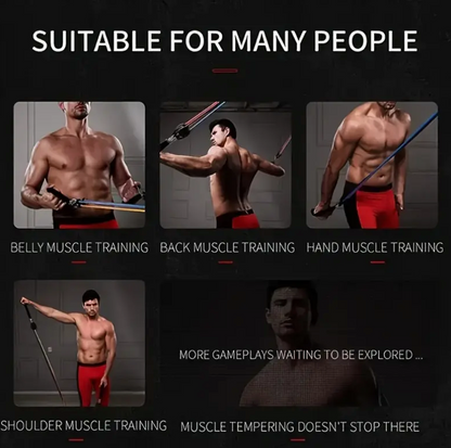 Set premium of 5 Durable Resistance Bands – 10lb to 30lb